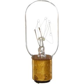 SYLVANIA Incandescent Appliance Light Bulb, 15W, T7, 110 Lumens, 120 Volts, Double Contact, Bayonet Base, Clear Finish (18200), Warm White, 1 Count (Pack of 1)