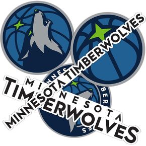 Desert Cactus Minnesota Timberwolves NBA Officially Licensed Sticker Vinyl Decal Laptop Water Bottle Car Scrapbook (Type 2)