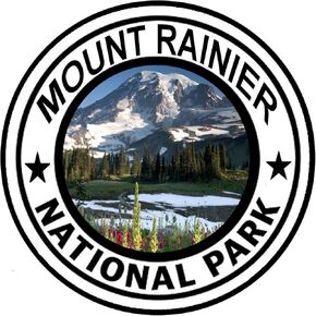 Rogue River Tactical Mount Rainier National Park Sticker 5" Round Car Auto Decal Washington