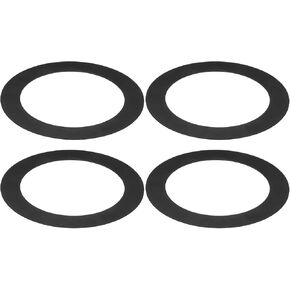 PATIKIL Goof Rings for 4" Inch Recessed Can Lighting Down Light, 4 Pcs Metal Goof Trim Rings Cover, Outer Diameter 6.7-inch, Inner Diameter 4.25-inch, Matte Finish Black，Flush Mount