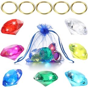 Chaos Emeralds Gold Round Set Acrylic Diamond Gemstone Jewelry Alloy Halloween Party Hunting Cake Ornament Gift Bag Blue Hedgehog Chaos Emerald Power