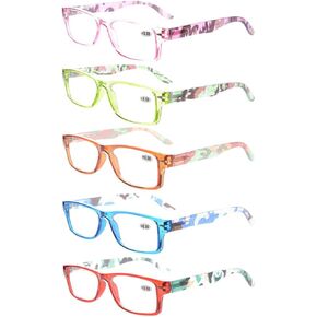 Eyekepper 5-Pack Readers Spring-Hinges Camouflage Temples Reading Glasses Women