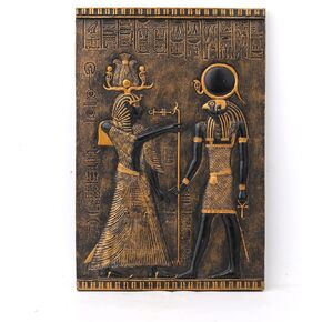 Veronese Design 9 7/8 Inch Merneptah And Ra Valley Of The Kings Egyptian Wall Plaque Sculpture Resin Art