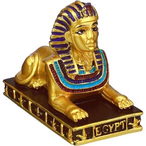 VICASKY Sphinx Figurine Resin Egyptian god Statue Desktop Egyptian Resin Sphinx Statue Gods of Egypt Desert Ruin Figurine Sculpture Vintage Egyptian Desktop Ornaments