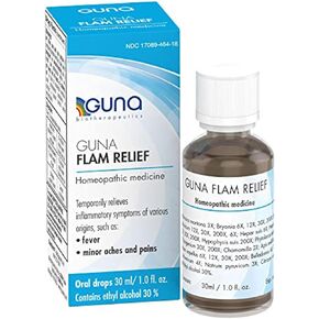 Guna Flam Relief Homeopathic Medicine for Temporary Relief of Minor Aches, Pains, Fever, and Swelling