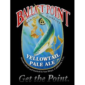 Ballast Point Yellowtail Pale Ale, Bar, Tavern, Decorative Pub Signs Vintage Look Reproduction Metal Tin Sign 8X12 Inches