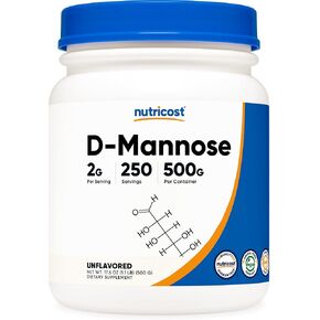 Nutricost D-Mannose Powder 500 Grams (250 Servings) - Vegan, Non-GMO and Gluten Free