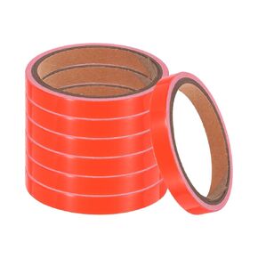 uxcell 7Rolls Glow in The Dark Tape, 0.47 inch x 9.8 ft Fluorescent Adhesive Tape Luminous Tape for Stairs, Walls, Steps, Exit Sign, Home Decoration, Red