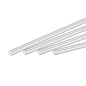 MECCANIXITY Round Solid Aluminum Rod 4mm Diameter 100mm Length Lathe Bar Stock for DIY Craft Pack of 6