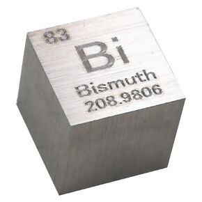Bismuth Cube - 10mm Pure Metal Element Cubes - Laser Engraved High Density Cube Set for a Periodic Table of Elements Collection,Bismuth