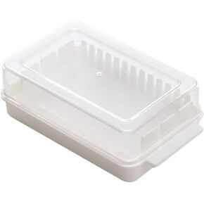Plastic Butter Dish Butter Container: Cream Cheese Dish With Lid Clear Butter Dish Butter Tray Butter Keeper Holds for East West Coast Butter