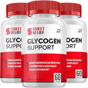 Sweet Relief Glycogen Support Capsules Supplement - SweetRelief Optimizer Advanced Formula, Sweet Relief Supplement, SweetRelief Booster Reviews,Glycogen Supplement (3 Pack - 180 Capsules)