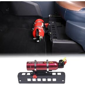 Under Seat Quick Release Roll Bar Fire Extinguisher Mount Bracket Compatible with Ford Maverick 2022-2024 Adjustable 2 Clamps Fire Extinguisher Bottle Tie Bracket Billet Aluminum Interior Accessories