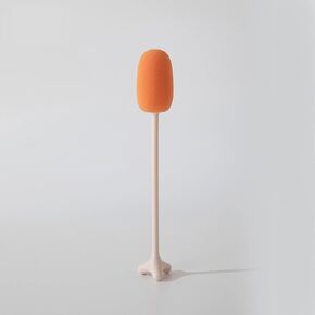 Bottle Cleaning Sponge Brush with Stand, Long Handle 11In (Pink)