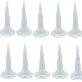 Caulking Nozzle Cones Nozzles for Sausage Caulking Gun, Reusable Caulk Nozzle Applicator, Durable Epoxy Piston Caulk Cap Replacement,10 Pieces