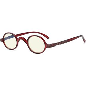 نظارات Eyekepper Blue Light Filter - نظارات قراءة الكمبيوتر - قارئات دائرية صغيرة تمنع القراءة بمفصلات زنبركية - رمادي +1.75