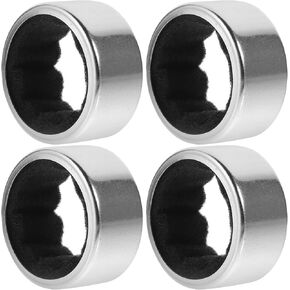4 pcs Stainless Steel Red Wine Bottle Collar Leak- Proof Anti- Overflow Ring Wine Drip Catcher for Home Bar Restaurant Outdoor Parties (without Stripe)