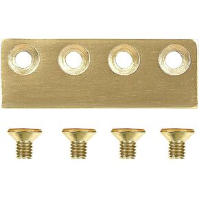 National Hardware N700-107 Interior Sliding Barn Door Hardware Connecting Adaptor, 3-1/8", Brushed Gold