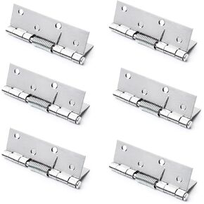 Self Closing Door Hinges, 6pcs Stainless Steel Spring Loaded Hinge -2 Inch