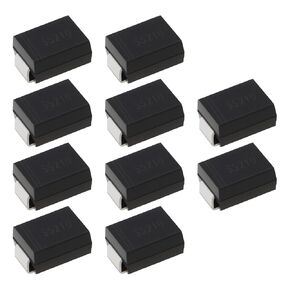10 Pcs Schottky Diodes Rectifiers Diode 2A 100V SMD SMB 5.1x3.5x2.1mm for Efficient Rectification and Circuit Protection Barrier Rectifiers Black