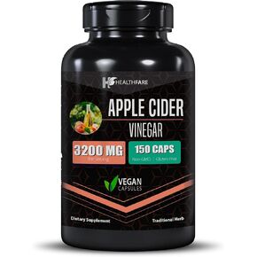Apple Cider Vinegar 3200mg | 150 Capsules | Maximum Strength | Non-GMO | Made in the USA