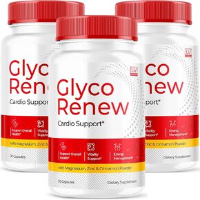 (3 Pack) Glyco Renew Blood Support, Glyco Renew, Glyco Renewal Blood Support, Glico Renew, Glycol Renew, Glyco New, Glyco Renew Pills, Capsulas, Glyco Renew, 90 Capsules for 3 Months