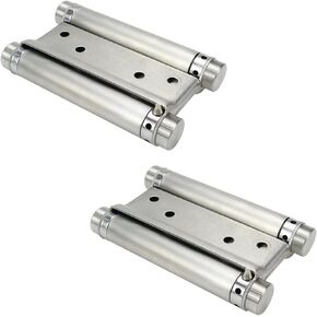 LC LICTOP 4" Heavty Duty Stainless Steel Door Swing Self Closing Double Action Spring Hinges 2pcs