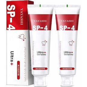 2PCS Sp-4 Toothpaste,Sp-4 Toothpaste Fresh Breath Toothpaste(Red),Sp-4 Stain Removal Fresh Breath Teeth Deep Clean Toothpaste in Kuwait