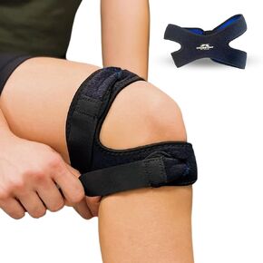 Patellar Tendon Support Strap (Small), Knee Pain Relief Adjustable Neoprene Knee Strap for Running, Hiking, Arthritis, Jumper, Tennis Injury Recovery, Pickleball