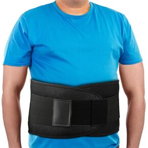 Back Brace Lumbar Back Support Belt for Lower Back Pain Relief - Waist Trainer Belt for Men and Women - Lower Back Brace for Sciatica, Herniated Disc, Plus Size Lumbar Support Belt,Black,5XL(55-65Inch)