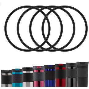 BOSORIO 4 Pack Gaskets Compatible with Contigo Snapseal Byron Travel Mug 16oz & 20oz, Replacement Rubber Seal for Contigo Snapseal Lid, Replacement Silicone Part for Contigo Coffee Travel Tumbler