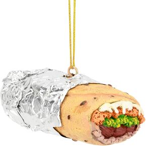 Tree Buddees Burrito Wrapped in Tin Foil Food Christmas Ornament