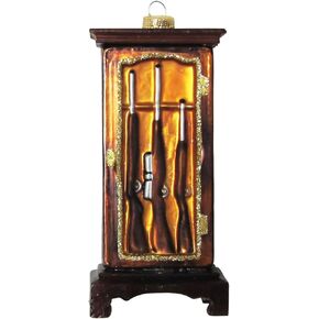 Christmas By Krebs Blown Glass Collectible Tree Ornaments (5.25" Gun Cabinet)
