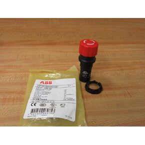 ABB CE3T-10R-02 Push Button Switch, 30 mm, Twist Release, 2 NC, Red