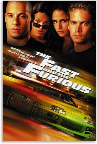 Movie Poster The Fast And The Furious Poster Canvas Wall Art Painting Living Room Posters for Bedroom Decor 12x18inch(30x45cm) in Saudi Arabia