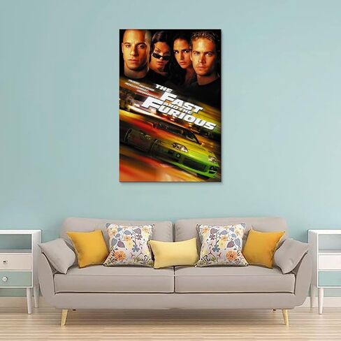 Movie Poster The Fast And The Furious Poster Canvas Wall Art Painting Living Room Posters for Bedroom Decor 12x18inch(30x45cm) in Saudi Arabia
