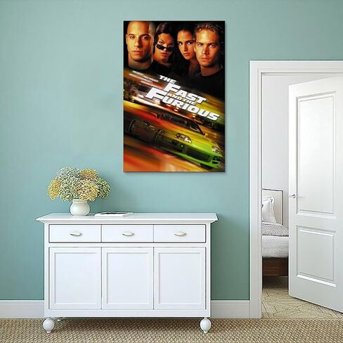 Movie Poster The Fast And The Furious Poster Canvas Wall Art Painting Living Room Posters for Bedroom Decor 12x18inch(30x45cm) in Saudi Arabia