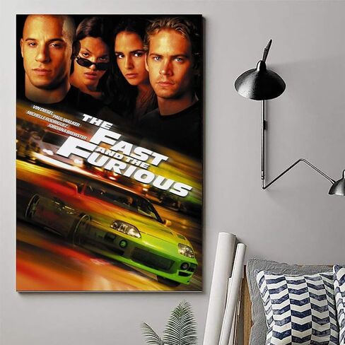Movie Poster The Fast And The Furious Poster Canvas Wall Art Painting Living Room Posters for Bedroom Decor 12x18inch(30x45cm) in Saudi Arabia