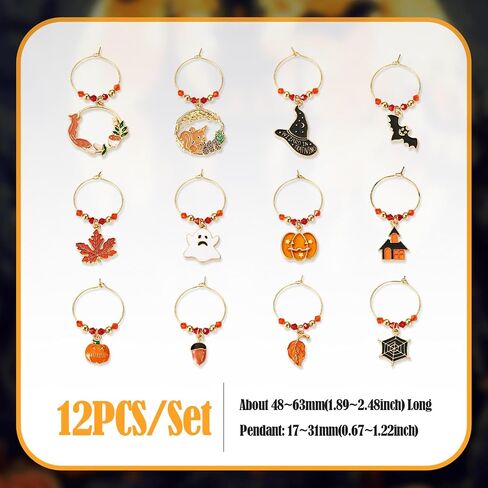 Beadthoven Wine Glass Charms Set, Goblet Drink Markers Tags Identification Wine Glass Markers for Party in Saudi Arabia