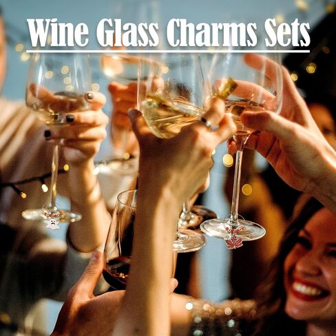 Beadthoven Wine Glass Charms Set, Goblet Drink Markers Tags Identification Wine Glass Markers for Party in Saudi Arabia