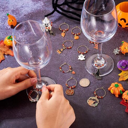 Beadthoven Wine Glass Charms Set, Goblet Drink Markers Tags Identification Wine Glass Markers for Party in Saudi Arabia