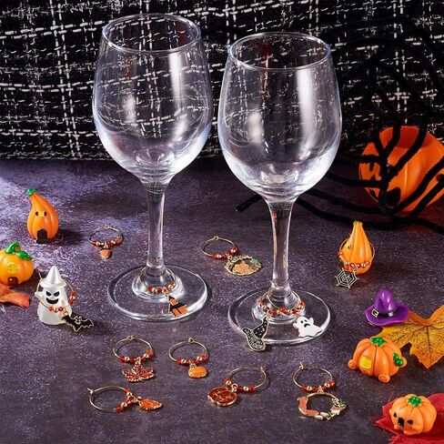 Beadthoven Wine Glass Charms Set, Goblet Drink Markers Tags Identification Wine Glass Markers for Party in Saudi Arabia