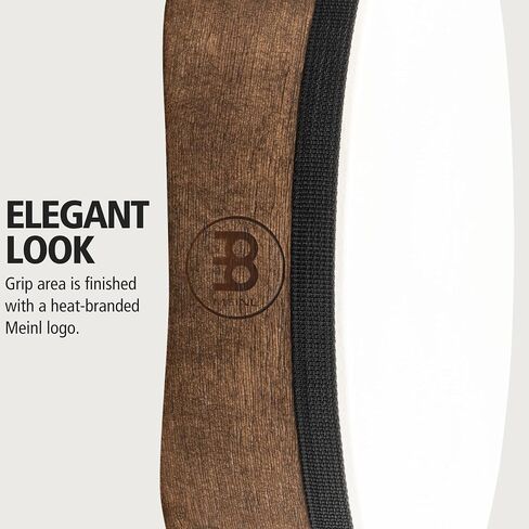 Meinl Percussion Traditional Goatskin Headed Wood Tambourine with Stainless Steel Jingles, Double Row — NOT Made in China — for All Musicians, 2-Year Warranty (TAH2WB) in Saudi Arabia