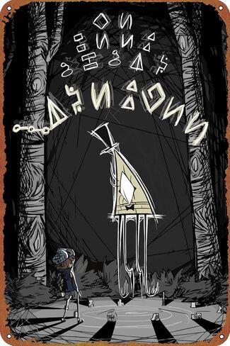 KIVYYB Gravity Gravity Falls. Anime Poster Metal Plaque Tin Sign,Vintage Metal Pub Club Cafe bar Home Wall Art Decoration Poster Retro 8x12 inches in Saudi Arabia