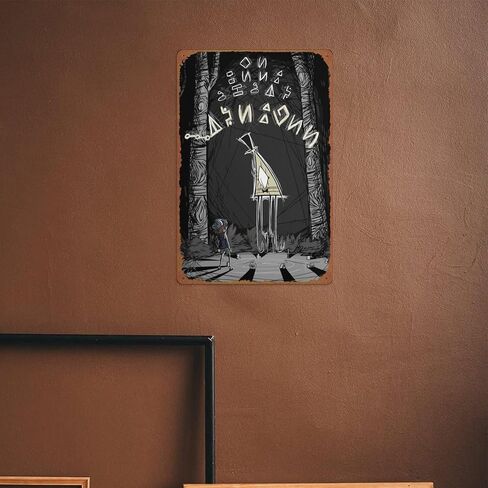 KIVYYB Gravity Gravity Falls. Anime Poster Metal Plaque Tin Sign,Vintage Metal Pub Club Cafe bar Home Wall Art Decoration Poster Retro 8x12 inches in Saudi Arabia