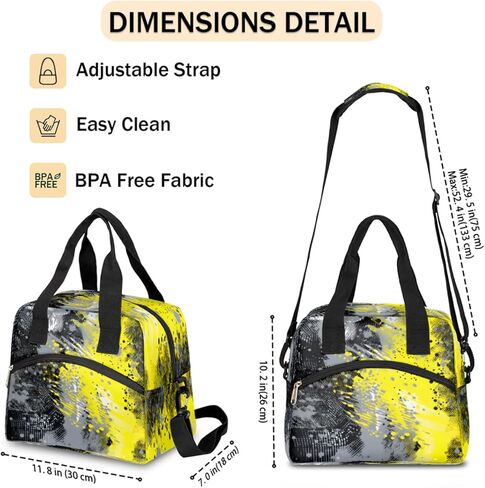 Letter J Fashion Insulated Lunch Bag Mother's Day Gift Lunch Box for Women Girl with Shoulder Strap Tote Bag Reusable Large Containers Meal Prep for School Work Picnic Thermal Cooler Bag in Saudi Arabia
