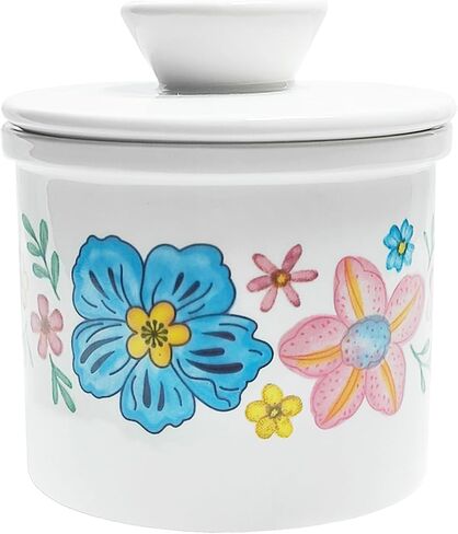 Butter Crock,Ceramic Butter Dish with Lid,French Butter Keeper for Counter with Water Line in Saudi Arabia
