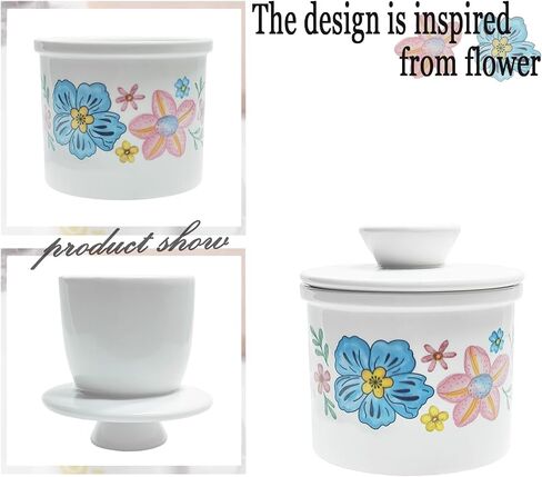 Butter Crock,Ceramic Butter Dish with Lid,French Butter Keeper for Counter with Water Line in Saudi Arabia