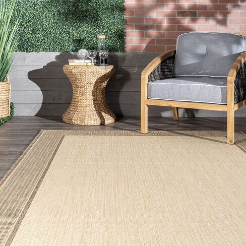nuLOOM Gris Contemporary Indoor/Outdoor Area Rug, 3x5, Beige in Saudi Arabia
