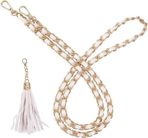 VanEnjoy Purse Chain Strap with Tassel - Microfiber Leather - Replacement for Shoulder Straps for Handbag -47" in Kuwait